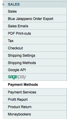Magento's payment method configuration